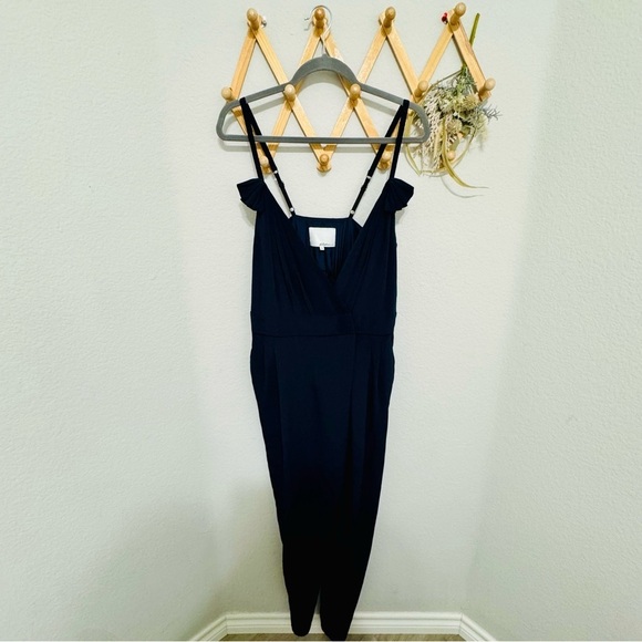 3.1 Phillip Lim Navy Blue Silk Jumpsuit Sz 8 - Picture 4 of 11